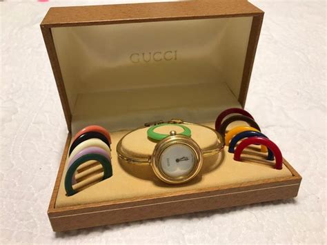 vintage black gucci watch|vintage Gucci watch interchangeable.